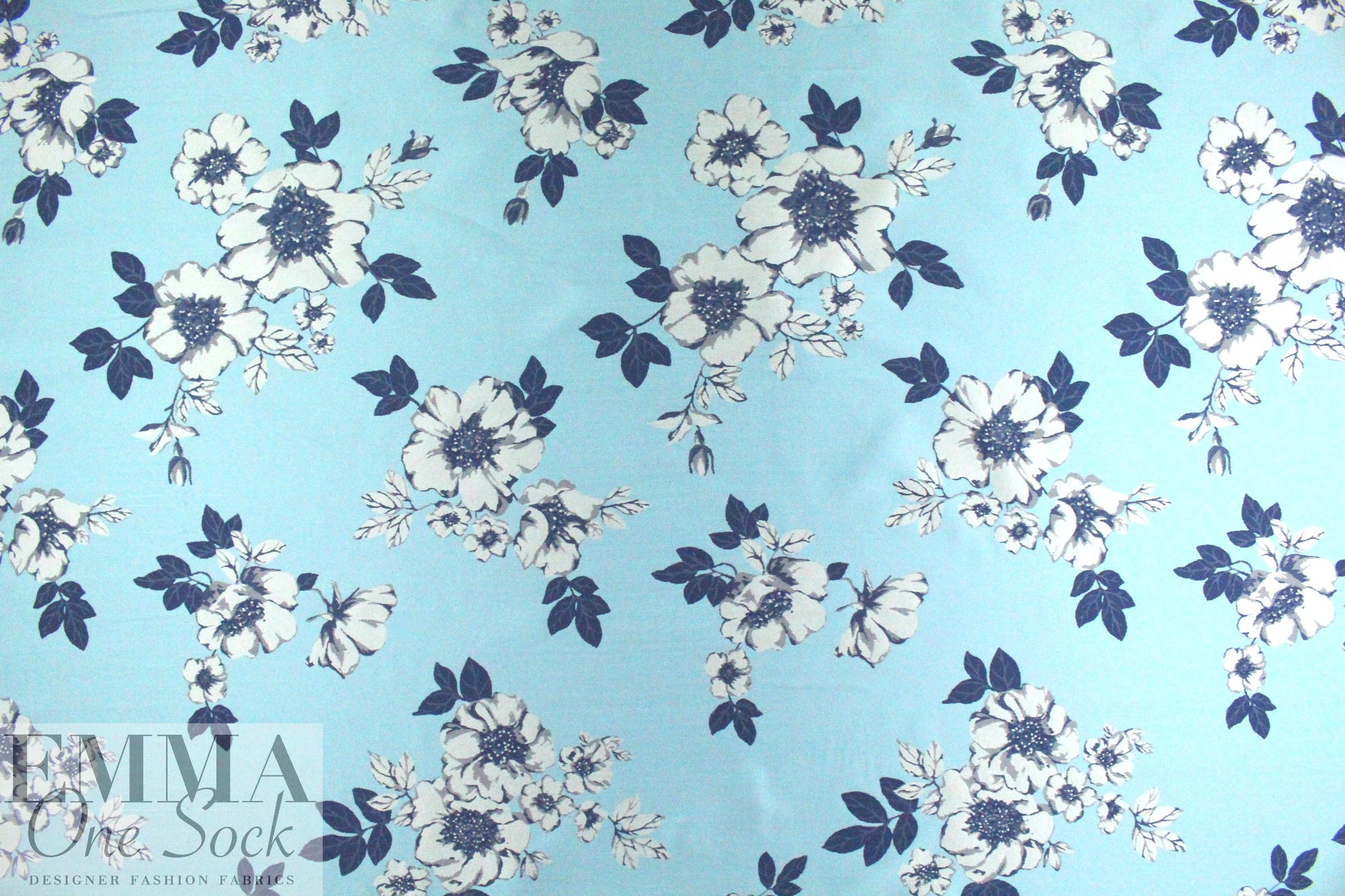 Va1entino floral blues jacquard brocade