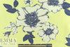 Va1entino lemon/navy floral jacquard brocade