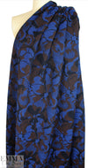 Italian wool blend matelasse' woven - electric blue/friar 2.125 yds