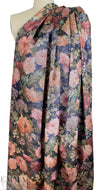 NY designer floral over-printed metallic brocade 1.625 yd