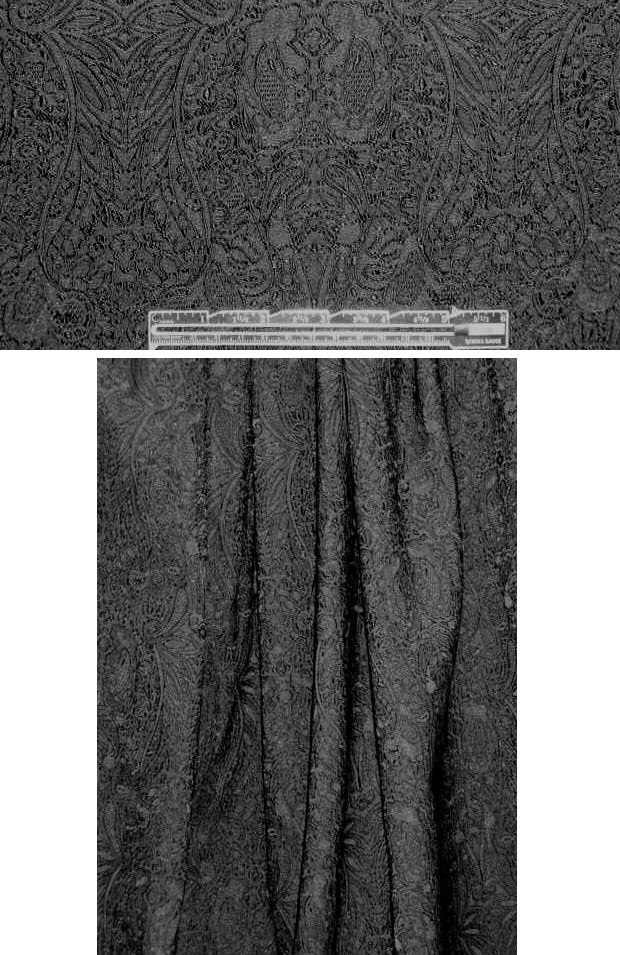 NY designer textured black on black scroll brocade