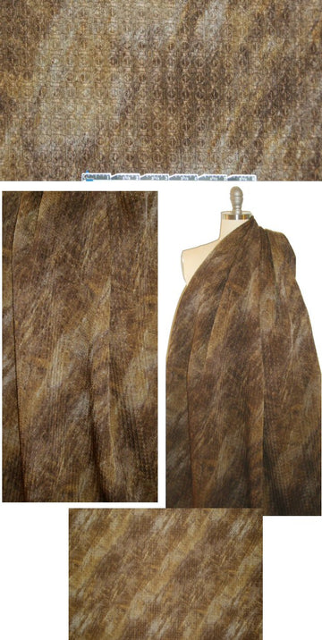 Italian textured bronze tones overprinted brocade 1.5 yd