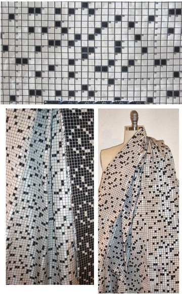 NY designer crossword puzzle jacquard brocade