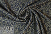 Italian silver/midnight foliage jacquard brocade suiting 2 yds