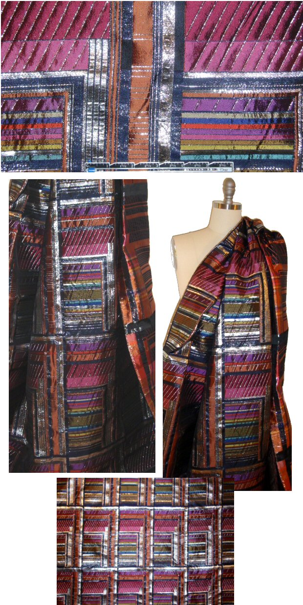 NY designer metallic jacqu. brocade - graphic jewel