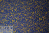famous designer marine/dijon textured floral brocade