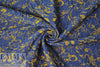 famous designer marine/dijon textured floral brocade