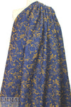 famous designer marine/dijon textured floral brocade