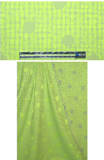 Italian neon lemon-lime graphic stretch jacquard 1.66 yds