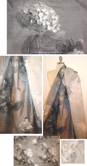 Italian silk/cotton brocade - hydrangea