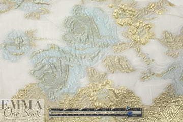 Monique Lhui11er 'gold leaf' silk blend cloque' panel