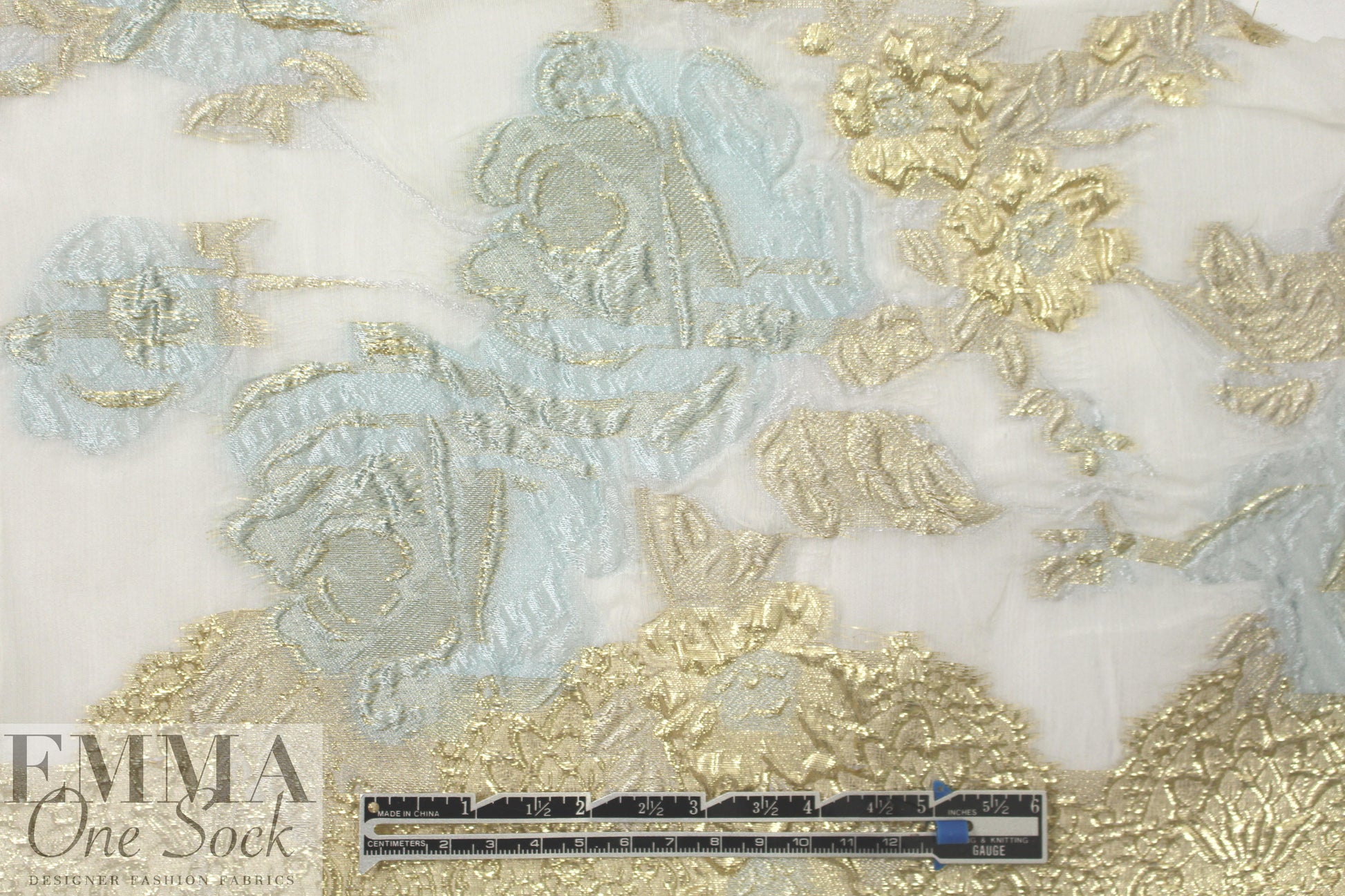 Monique Lhui11er 'gold leaf' silk blend cloque' panel 1.875 yds