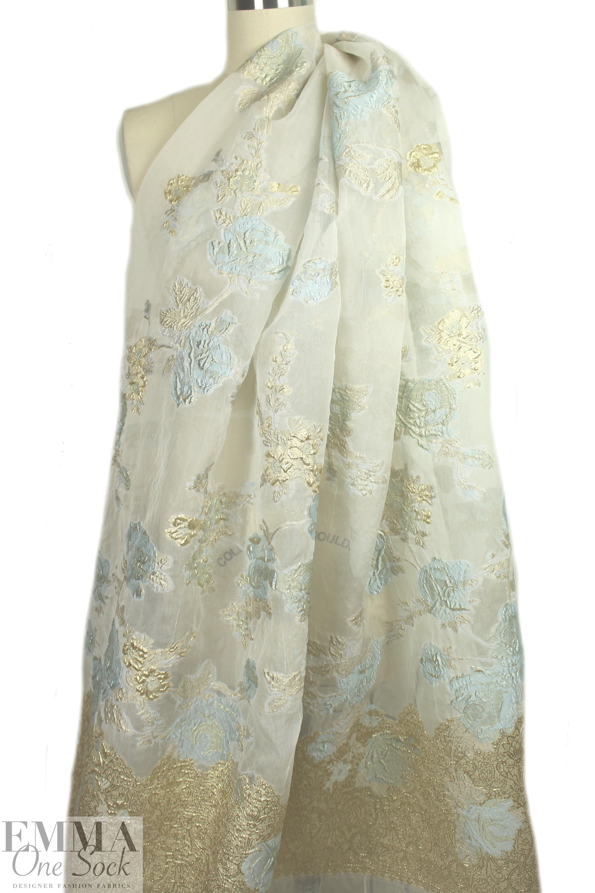 Monique Lhui11er 'gold leaf' silk blend cloque' panel 1.875 yds