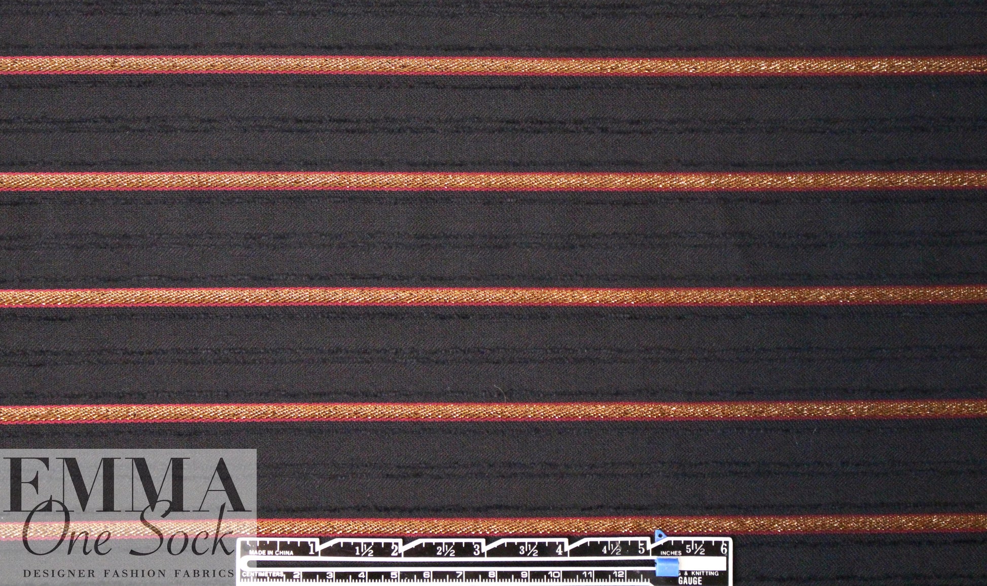 Derek L@m vertical stretch metallic stripe jacquard woven 1.75 yd