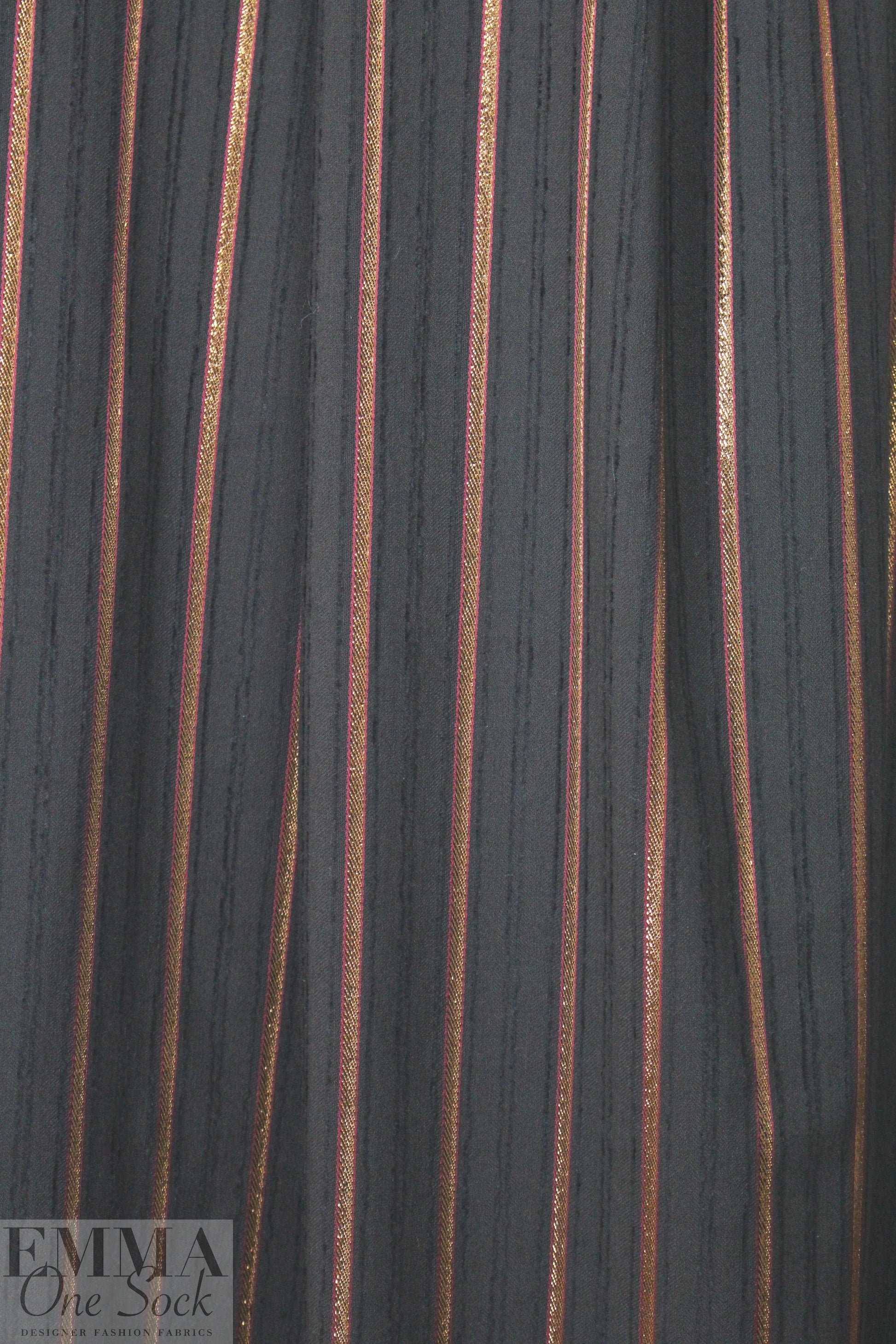 Derek L@m vertical stretch metallic stripe jacquard woven
