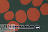 MTM organic cotton 'about a dot' sweater knit - bottle green/chili 1.375 yds