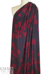 MTM organic cotton 'about a dot' sweater knit - space/wine 1.625 yd