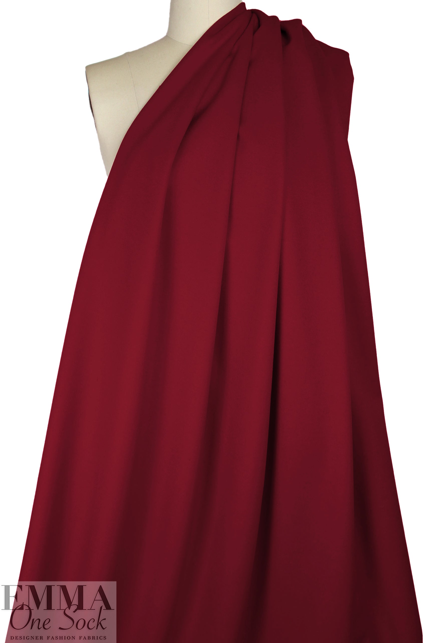 Oslo virgin wool brushed lightweight coating - syrah 2.25 yd