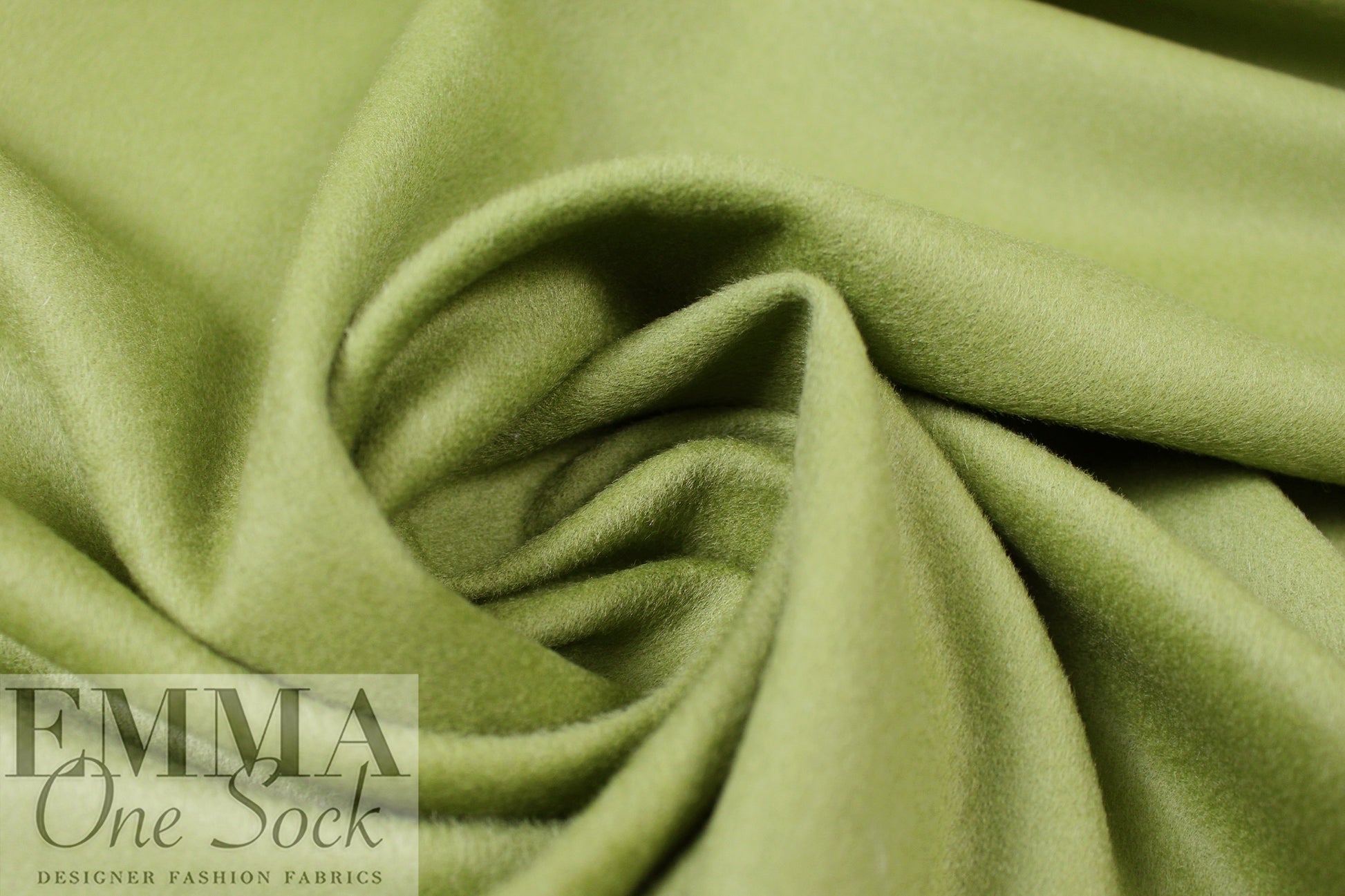Oslo virgin wool brushed lightweight coating - kiwi 2 yd
