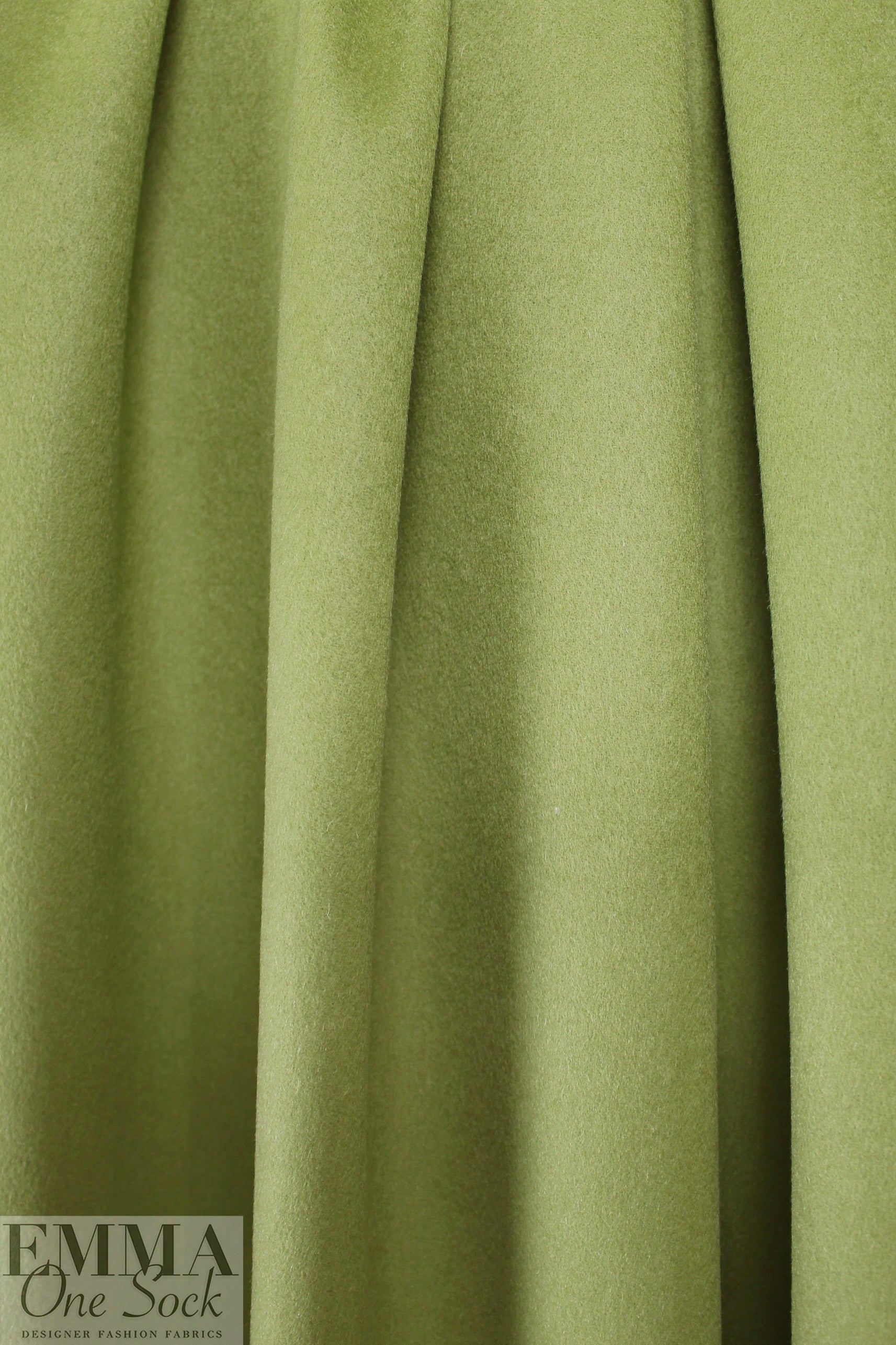 Oslo virgin wool brushed lightweight coating - kiwi 2 yd