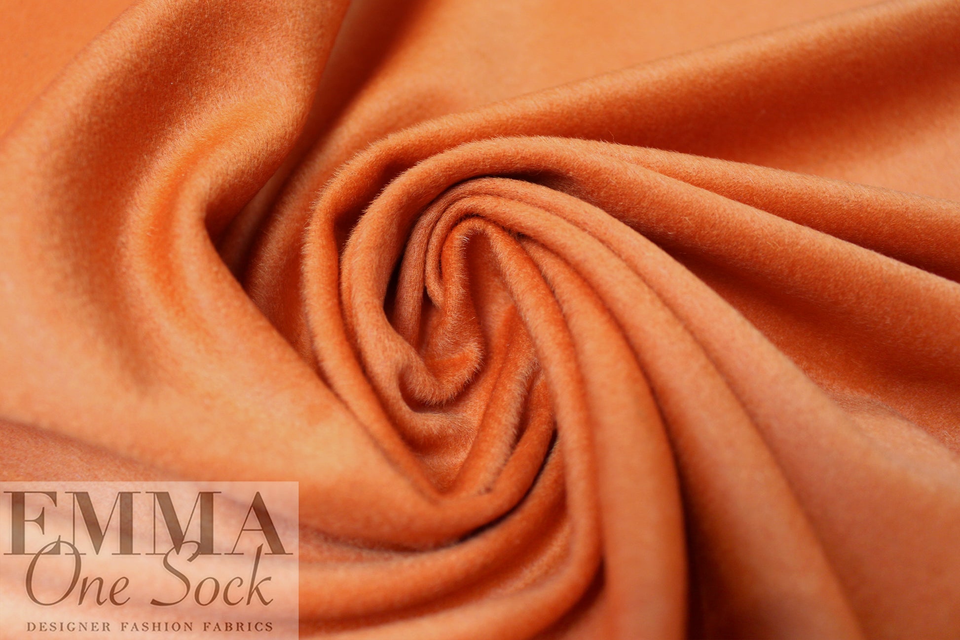 Oslo virgin wool brushed lightweight coating - persimmon 2 yd
