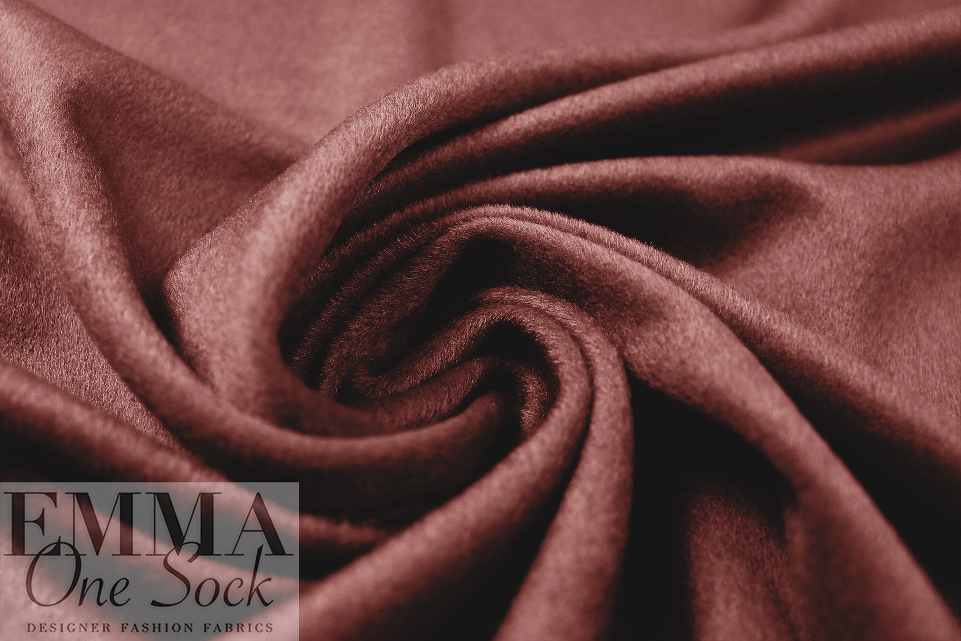 Oslo virgin wool brushed lightweight coating - mahogany 1.375 yds