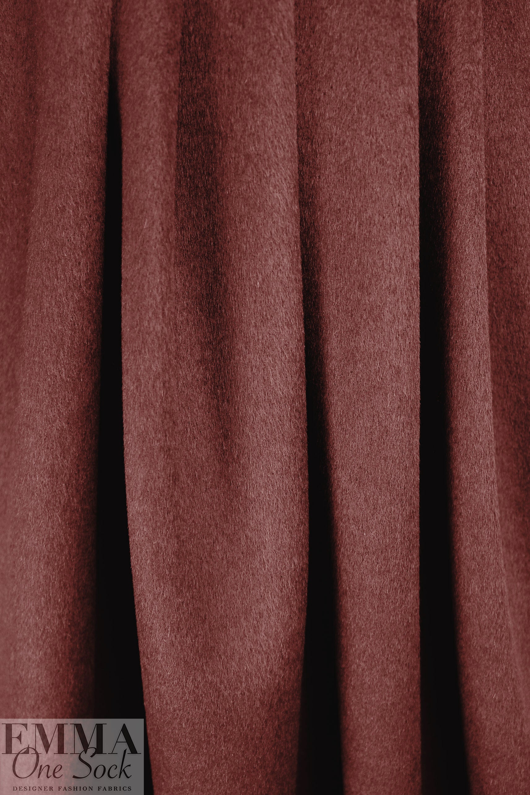 Oslo virgin wool brushed lightweight coating - mahogany 1.375 yds
