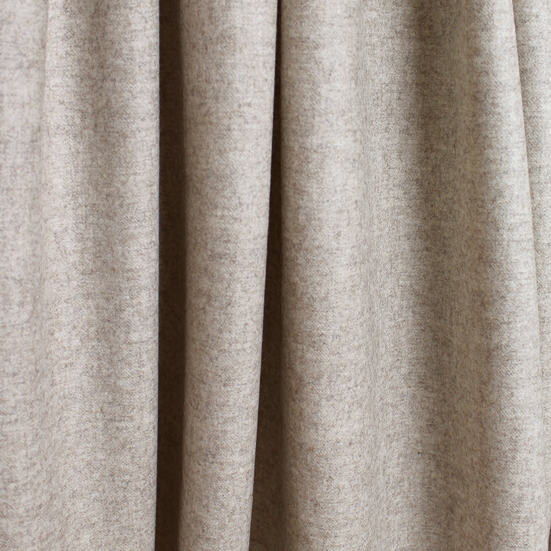 French wool blend brushed twill suiting - sand mélange 1.875 yds