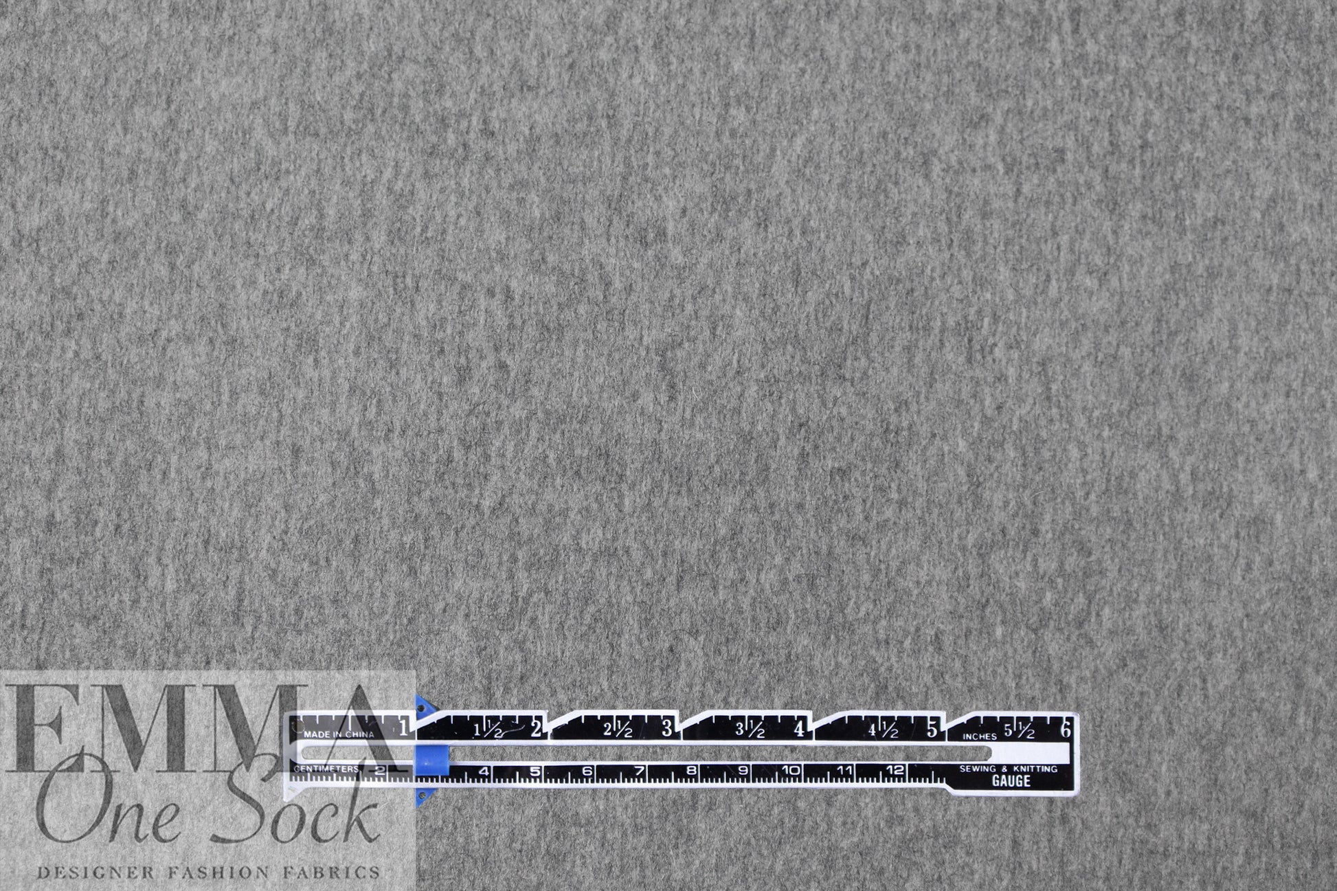 French no-fray brushed wool woven coating - heather grey 2.125 yds