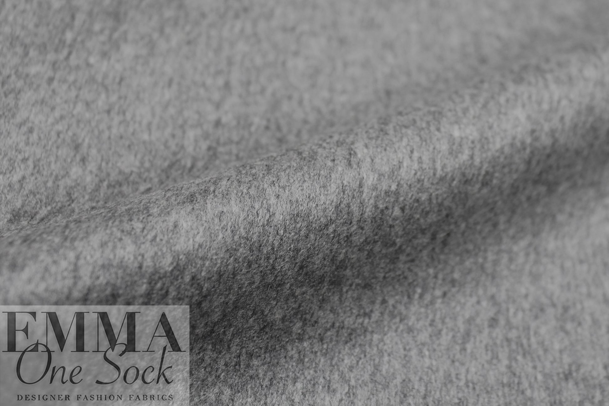 French no-fray brushed wool woven coating - heather grey .75 yds