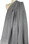 French no-fray brushed wool woven coating - heather grey 2.5 yd