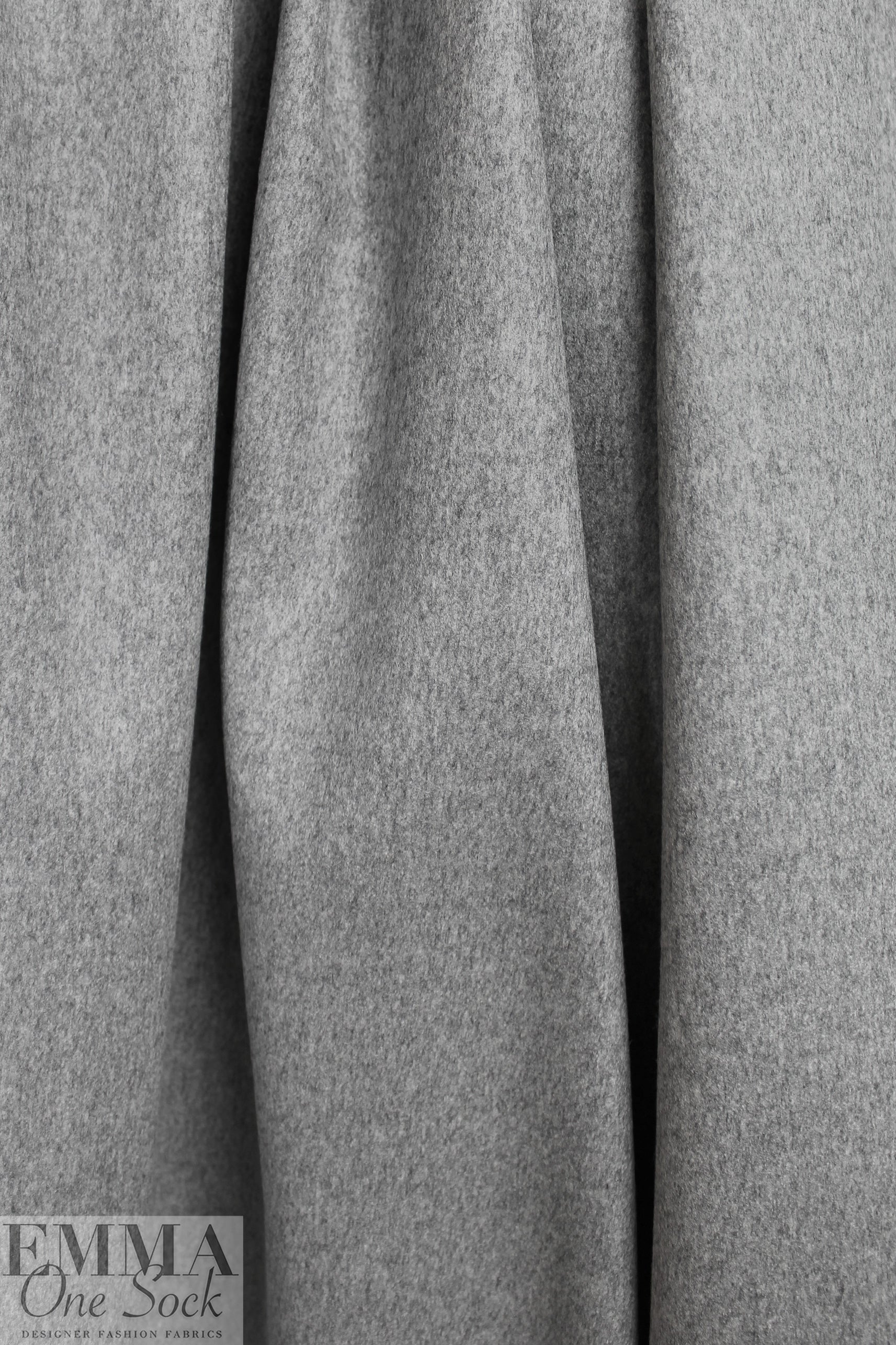 Designer brushed wool blend woven - heather grey 2 yd