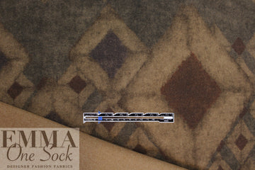 Italian 'misty diamonds' wool blend brushed double-face coating  1.375 yds