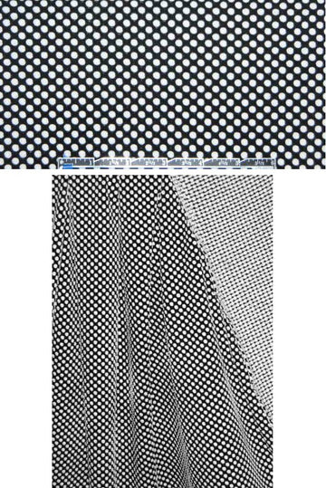 NY designer yarn-dye textured knit - black/white dot