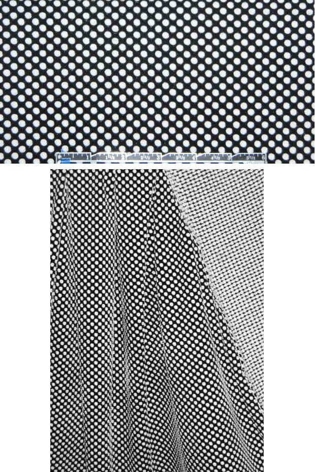 NY designer yarn-dye textured knit - black/white dot .66 yds