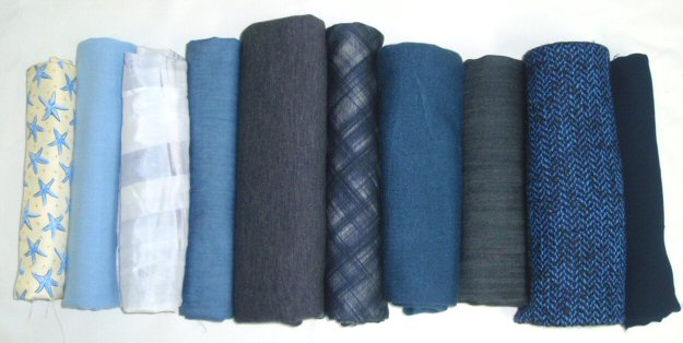 bundle, blues/navy, 10 small cuts, 4 lbs