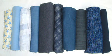 bundle, blues/navy, 10 small cuts, 4 lbs