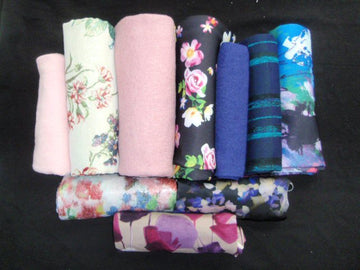 bundle, pink/purple/floral, 10 small cuts, 4 lbs