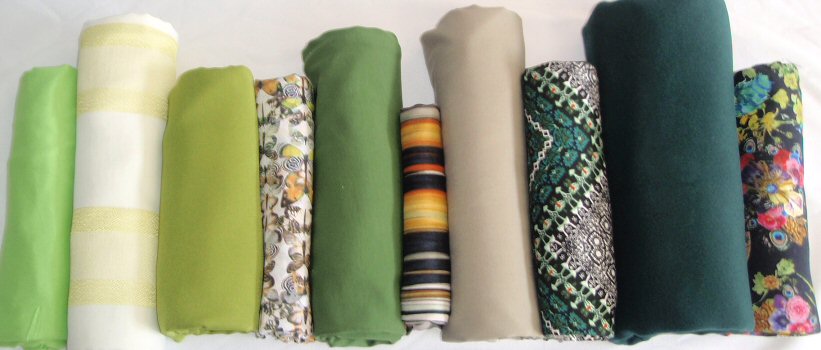 bundle, green/yellow tones, 10 small cuts, 5 lbs
