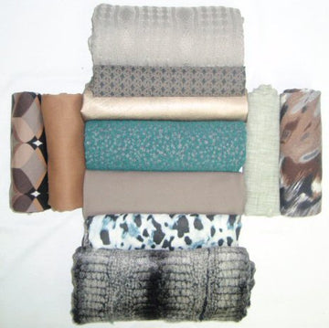 bundle, earth/teal, 11 small cuts, 4 lbs