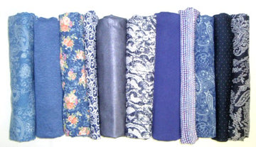 bundle, blue/paisley, 11 small cuts, 4 lbs