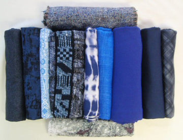 bundle, blue tones, 11 small cuts, 5 lbs