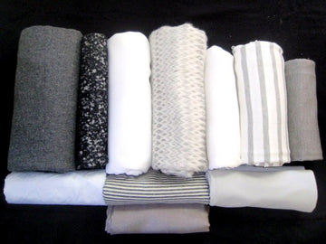 bundle, white and gray, 11 small cuts, 6 lbs