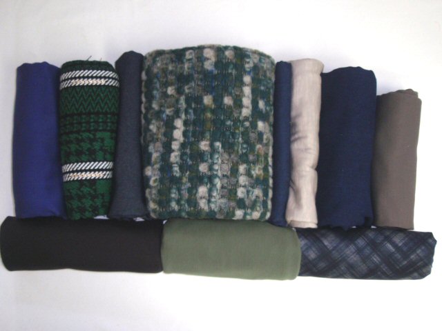 bundle, green/gray/denim, 11 small cuts, 6 lbs
