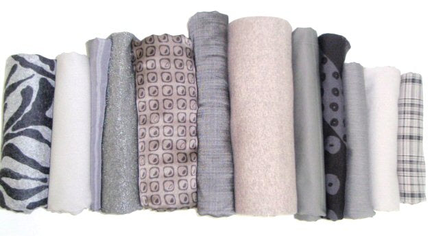 bundle, silver/gray, 12 small cuts, 4 lbs