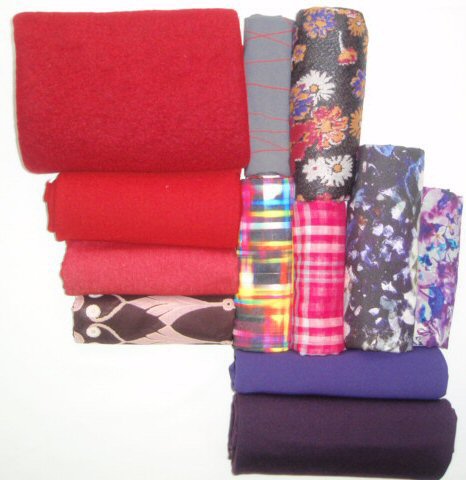 bundle, red/purple, 11 small cuts, 4 lbs