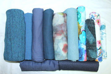 bundle, blue/aqua, 12 small cuts, 5 lbs