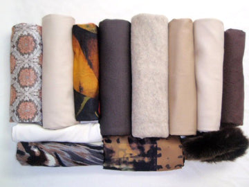 bundle, taupe/brown, 12 small cuts, 5 lbs