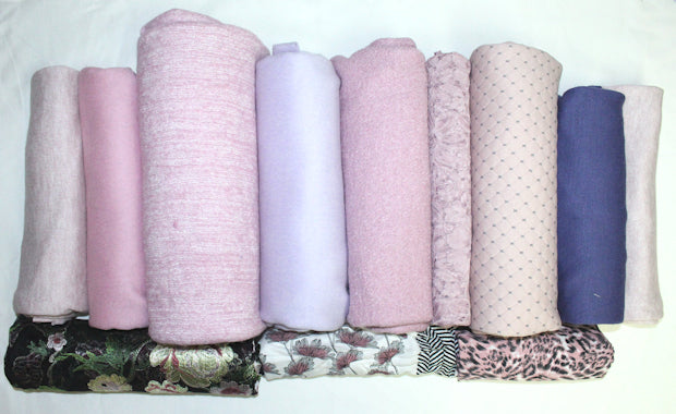 bundle, pastel pink, 12 small cuts, 6 lbs