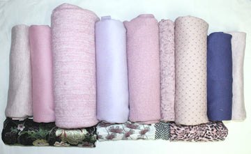 bundle, pastel pink, 12 small cuts, 6 lbs